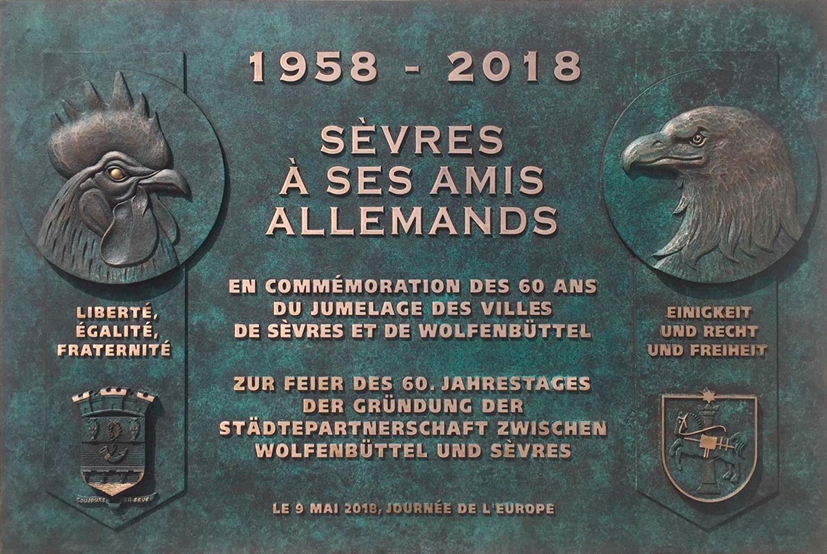 Plaque bas-relief Journée de l'Europe