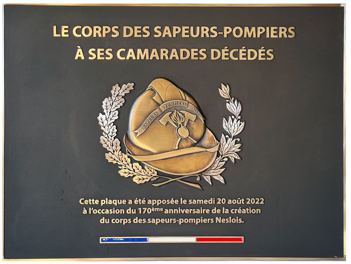 Plaque commémorative Sapeurs-Pompiers